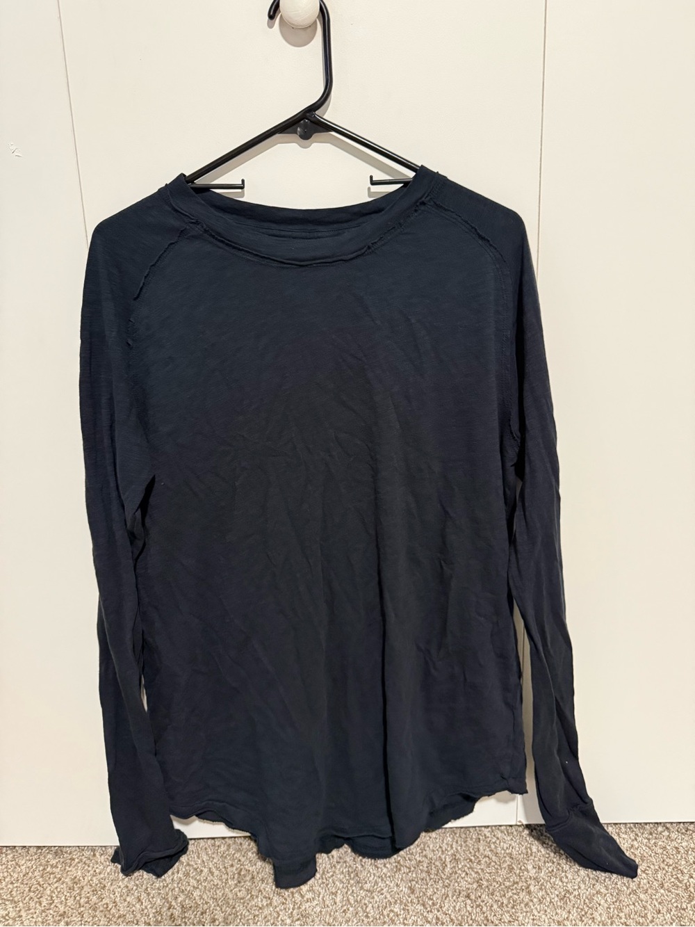 Free people Long Sleeve Women’s Tee in Navy Blue oversized